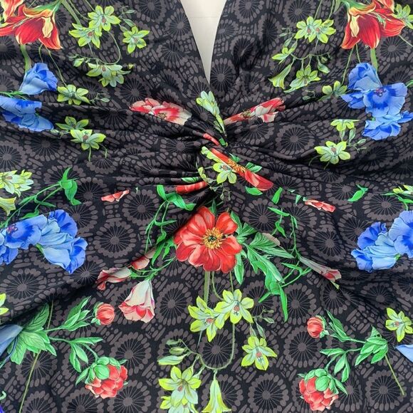 Johnny Was color twist black floral one-piece swimsuit NWT - Picture 5 of 11